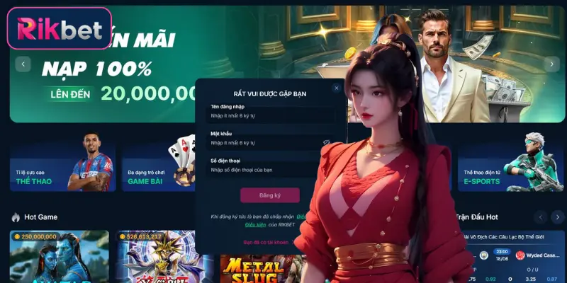 Đăng ký Rikbet giúp anh em tận hưởng kho game hấp dẫn